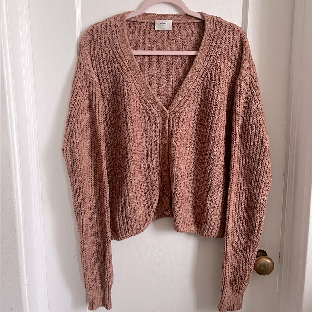 Wilfred Pink Cardigan Sweater